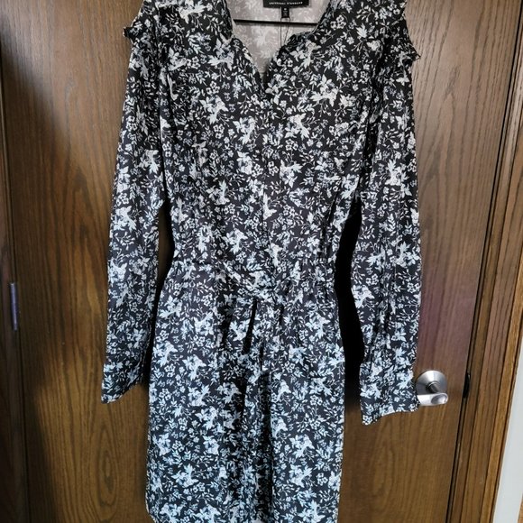 NWT Erdem x Universal Standard Primrose Floral Ruffle Shirt Dress Size Medium - Picture 12 of 15